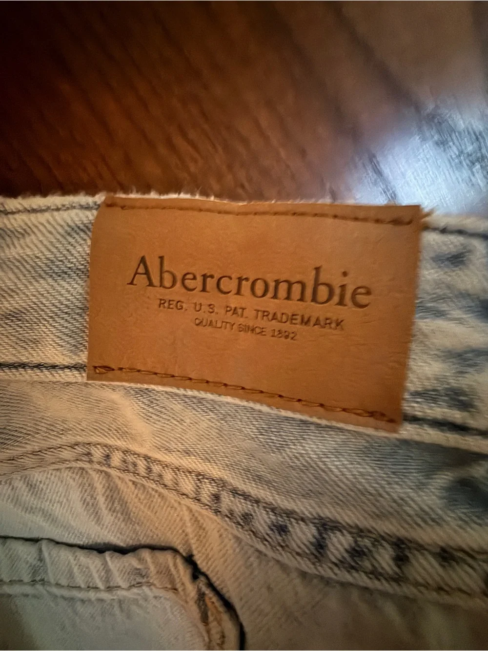 Abercrombie Kids Light Wash Distressed Wide Leg Jeans Size 17/18 Short